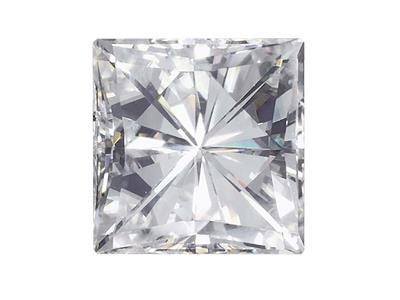 Moissanite, Quadrata, 5,5 Mm, 0,91 Ct, Equivalenza Diamante 1 Ct, Ottima Qualità