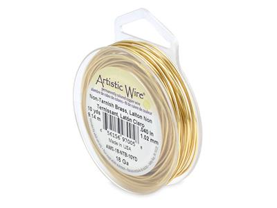 Filo Ottone Anti-tarnish 1.02mm, Artistic Wire Di Beadalon, Bobina Da 9,10 Metri - Immagine Standard - 1