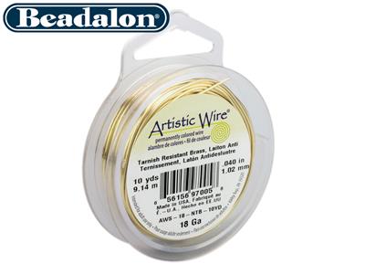 Filo Ottone Anti-tarnish 1.02mm, Artistic Wire Di Beadalon, Bobina Da 9,10 Metri - Immagine Standard - 2