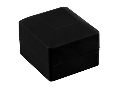 Custodia Per Anello Con Luce Led, Similpelle Nera - Immagine Standard - 2