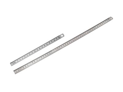 Righello Tubo In Acciaio Cromato Opaco, 25 Cm - Immagine Standard - 3