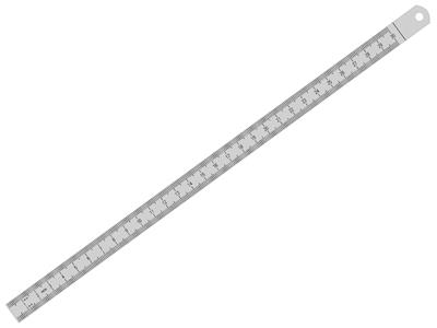 Righello Tubo In Acciaio Cromato Opaco, 30 Cm - Immagine Standard - 1