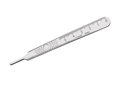 N. 3 Bisturi In Acciaio Inox Con Manico Graduato In Metallo - Immagine Standard - 2