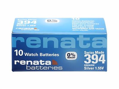 Pila A Bottone Allossido Dargento394, 1,55 V, Scatola Da 10, Renata