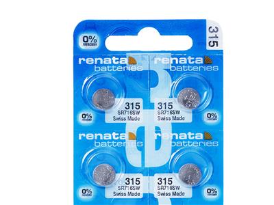 Pila Per Orologio In Ossido D'argento 315, 1,55 V, Confezione Da 10, Renata - Immagine Standard - 2