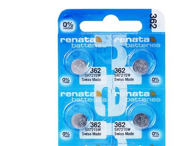 Cella A Bottone 362 All'ossido D'argento, 1,55 V, Confezione Da 10, Renata - Immagine Standard - 2