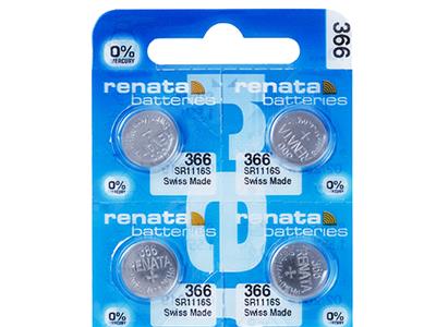 Bottone Pila 366 In Ossido D'argento, 1,55 V, Confezione Da 10, Renata - Immagine Standard - 2