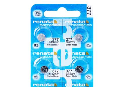 Pila A Bottone In Ossido D'argento 377, 1,55 V, Blister Da 10, Renata - Immagine Standard - 2