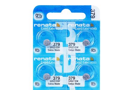 Pila A Bottone 379 In Ossido D'argento, 1,55 V, Confezione Da 10, Renata - Immagine Standard - 2