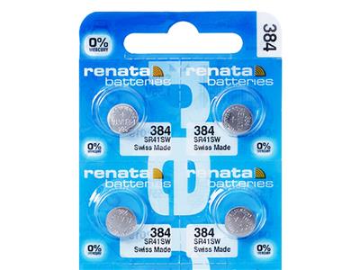 Pila A Bottone In Ossido D'argento 384, 1,55 V, Blister Da 10, Renata - Immagine Standard - 2