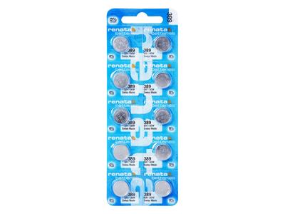 Pila A Bottone In Ossido D'argento 389, 1,55 V, Confezione Da 10, Renata - Immagine Standard - 1