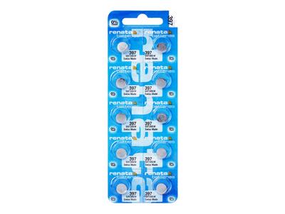 Cella A Bottone 397 All'ossido D'argento, 1,55 V, Confezione Da 10, Renata - Immagine Standard - 1