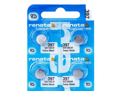 Cella A Bottone 397 All'ossido D'argento, 1,55 V, Confezione Da 10, Renata - Immagine Standard - 2