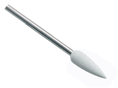 Mola Siliconata Montata A Fiamma, Bianca, Grana Grossa, 5,5 X 15 Mm, N. 1041, Eve