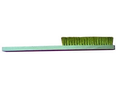 Spazzola Manuale In Ottone 0,08, 4 File, Lg 26 Cm, Manico In Legno - Immagine Standard - 2