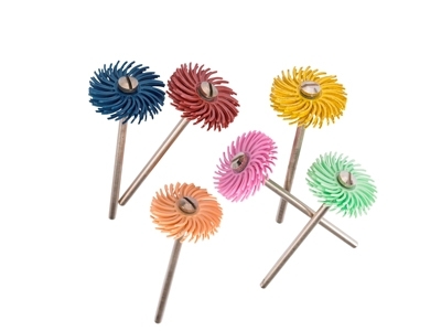 Dischi Abrasivi Su Mandrino, Diametro 19 Mm, Set 6 Colori, Hatho - Immagine Standard - 1