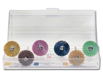 Dischi Abrasivi Su Mandrino, Diametro 19 Mm, Set Di 6 Colori, Hatho - Immagine Standard - 2