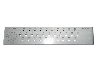 Filiera Joliot A 30 Fori Quadrati Da 1,00 A 3,50 MM