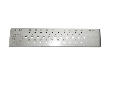 Stampo 30 Fori Quadrati Da 2,00 A 5,00 MM