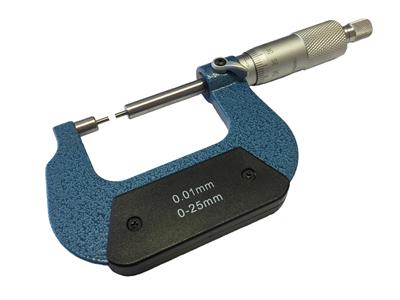 Palmer, Apertura 0-25 Mm, Punta 3 Mm, Precisione 0,01 MM - Immagine Standard - 2