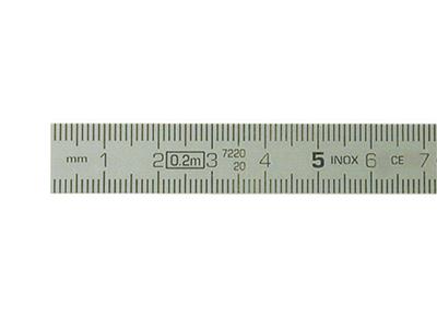 Righello Tubo In Acciaio Cromato Opaco, 20 Cm - Immagine Standard - 2