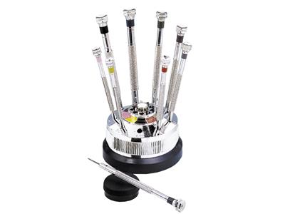 Set Di Cacciaviti Da 9 Pezzi Su Base - Immagine Standard - 2
