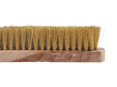 Spazzola Manuale In Ottone, 4 File,lunghezza 26 Cm, Manico In Legno - Immagine Standard - 3