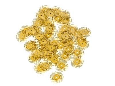 Disco Abrasivo Giallo Smontato, Diametro 19 Mm, Grana Dura, Hatho, Confezione Da 48 - Immagine Standard - 1
