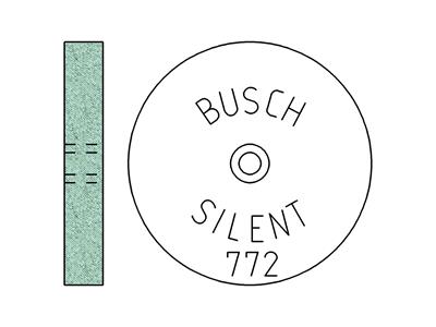 Mola Abrasiva Al Carburo Di Silicio, Grana Media, 19 X 3 Mm, N. 772, Busch - Immagine Standard - 3