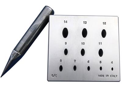 Incassatura Ovale Stretta Da 4 A 14mm, Angolo 17° - Immagine Standard - 1