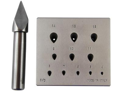 Incassatura A Goccia Da 4 A 14 Mm, Angolo 17° - Immagine Standard - 2