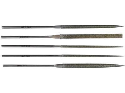 Set Di 5 Lime Ad Ago Diamantate, 140 Mm, Grana Grossa, Vallorbe - Immagine Standard - 2
