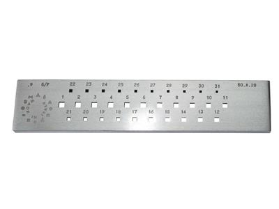 Matrice Con 20 Fori Quadrati, Da 0,25 A 2,00 MM