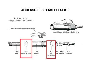 Set Di 24 Sfere N. 447 Per Braccio Motore 5200, Techdent