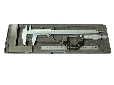 Scatola Di Precisione: Squadra, Calibro, Micrometro, Righello - Immagine Standard - 2