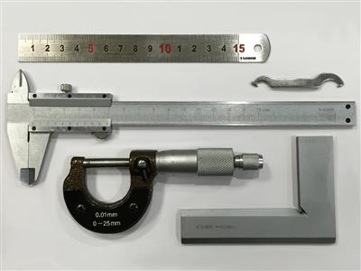 Scatola Di Precisione: Squadra, Calibro, Micrometro, Righello - Immagine Standard - 3