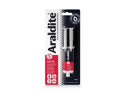 Colla Rapida Araldite, 5 Minuti Di Polimerizzazione, Siringa Da 24 Ml - Immagine Standard - 1