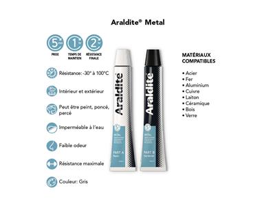 Araldite Metal Glue, Presa In 5 Minuti, 2 Tubetti Da 15 Ml - Immagine Standard - 4