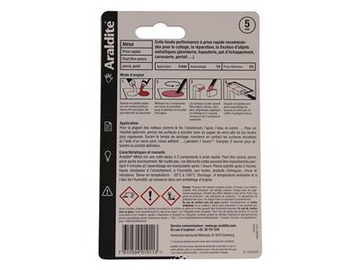 Araldite Metal Glue, Presa In 5 Minuti, 2 Tubetti Da 15 Ml - Immagine Standard - 5