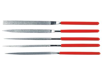 Set Di 5 Lime Ad Ago Diamantate 140mm, Grana Media