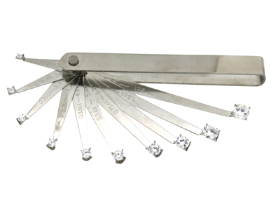 Calibro Per Diamanti Per 10 Pietre Da 0,10 A 2 Carati