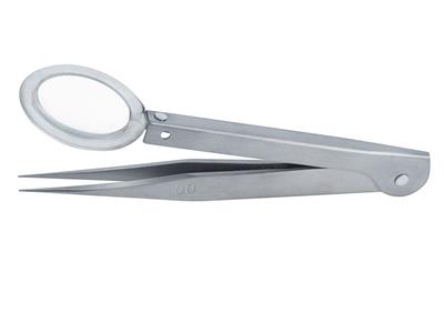 Pinzetta Con Lente Di Ingrandimento3x, 120 MM
