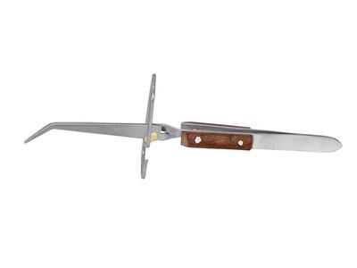 Pinzetta Incrociata Curva, Manico Isolato, Con Supporto, 178 MM - Immagine Standard - 3