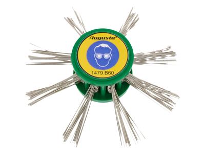 Spazzola Per Martellare Per Torni Da Lucidatura, 90 Mm, Filo In Acciaio Inox 0,60 Mm, Augusta - Immagine Standard - 2