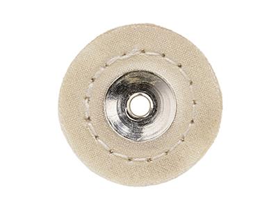 Brushette Circolare In Tela Di Cotone, Diametro 22 Mm, Hatho - Immagine Standard - 2