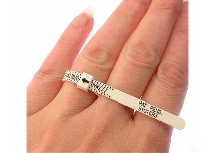 Misuratore Di Anelli Regolabile In Plastica, Taglie Inglesi, Confezione Da 10 - Immagine Standard - 2