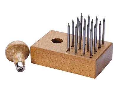 Set Di 16 Perline Da 1 A 16 Su Base Di Legno, Con Impugnatura Universale