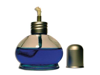 Lampada Ad Alcool Da 100 Ml In Vetro, Con Stoppino E Tappo In Alluminio - Immagine Standard - 3