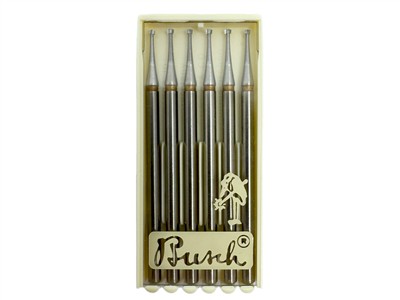 Fresa In Metallo Duro A Cono Invertito 2k Au, Diametro 1,60 Mm, Scatola Da 6 Pezzi, Busch - Immagine Standard - 5