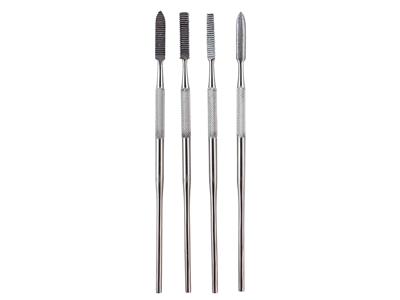 Set Di 4 Lime Per Cera In Acciaio Inox, 172 MM